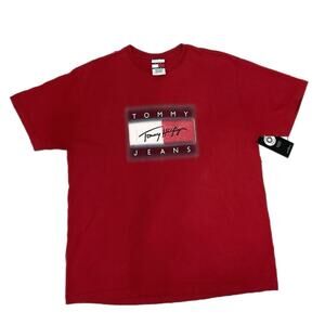 90s Y2K Tommy Hilfiger Red Graphic T-Shirt